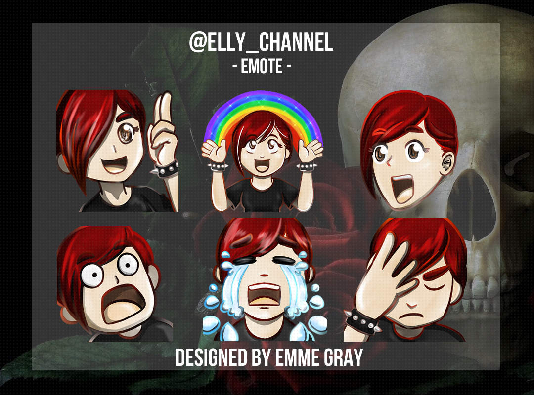 Twitch emote commission Elly